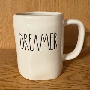 Rae Dunn white ceramic DREAMER mug